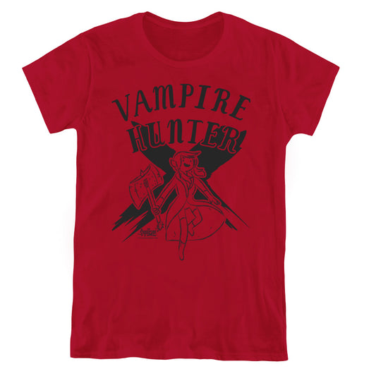 Adventure Time Vampire Hunter Womens T Shirt Cardinal