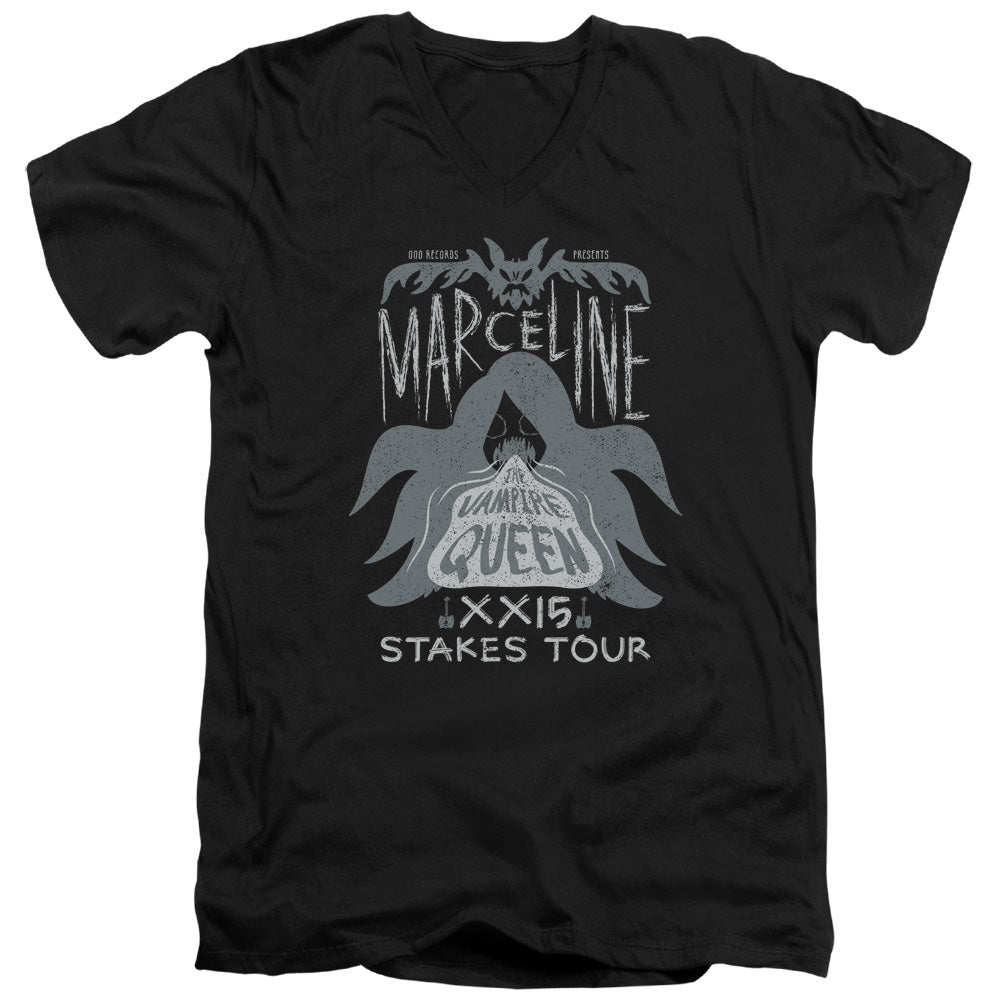 Adventure Time Marceline Concert Mens Slim Fit V Neck T Shirt Black