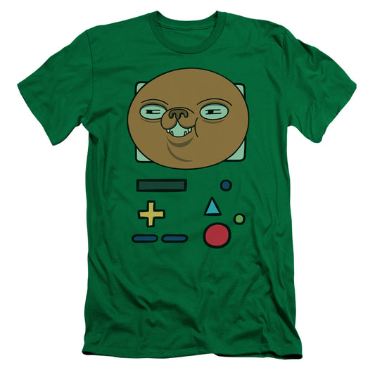 Adventure Time Bmo Mask Slim Fit Mens T Shirt Kelly Green