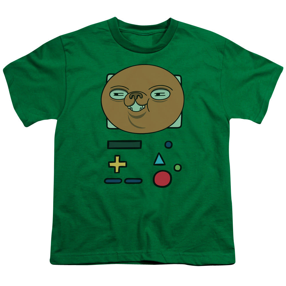 Adventure Time Bmo Mask Kids Youth T Shirt Kelly Green