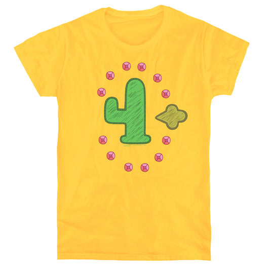 Clarence Freedom Cactus Womens T Shirt Yellow