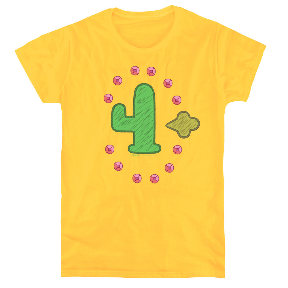 Clarence Freedom Cactus Womens T Shirt Yellow