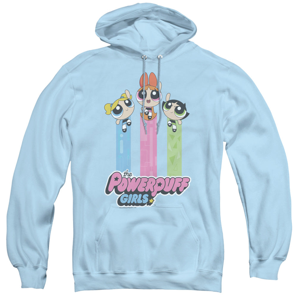 Powerpuff Girls the Girls Fly Mens Hoodie Light Blue