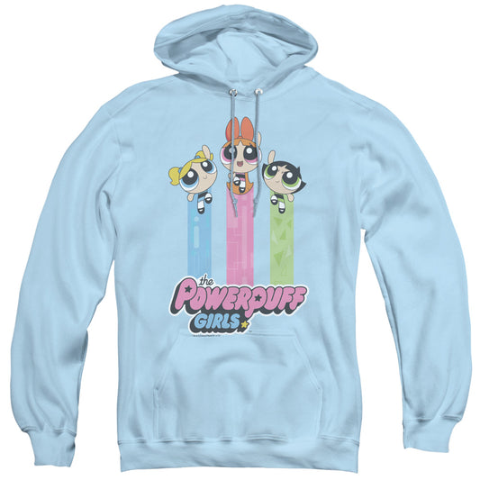 Powerpuff Girls the Girls Fly Mens Hoodie Light Blue