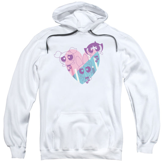 Powerpuff Girls Powerpuff Heart Mens Hoodie White