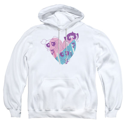 Powerpuff Girls Powerpuff Heart Mens Hoodie White Officially Licensed