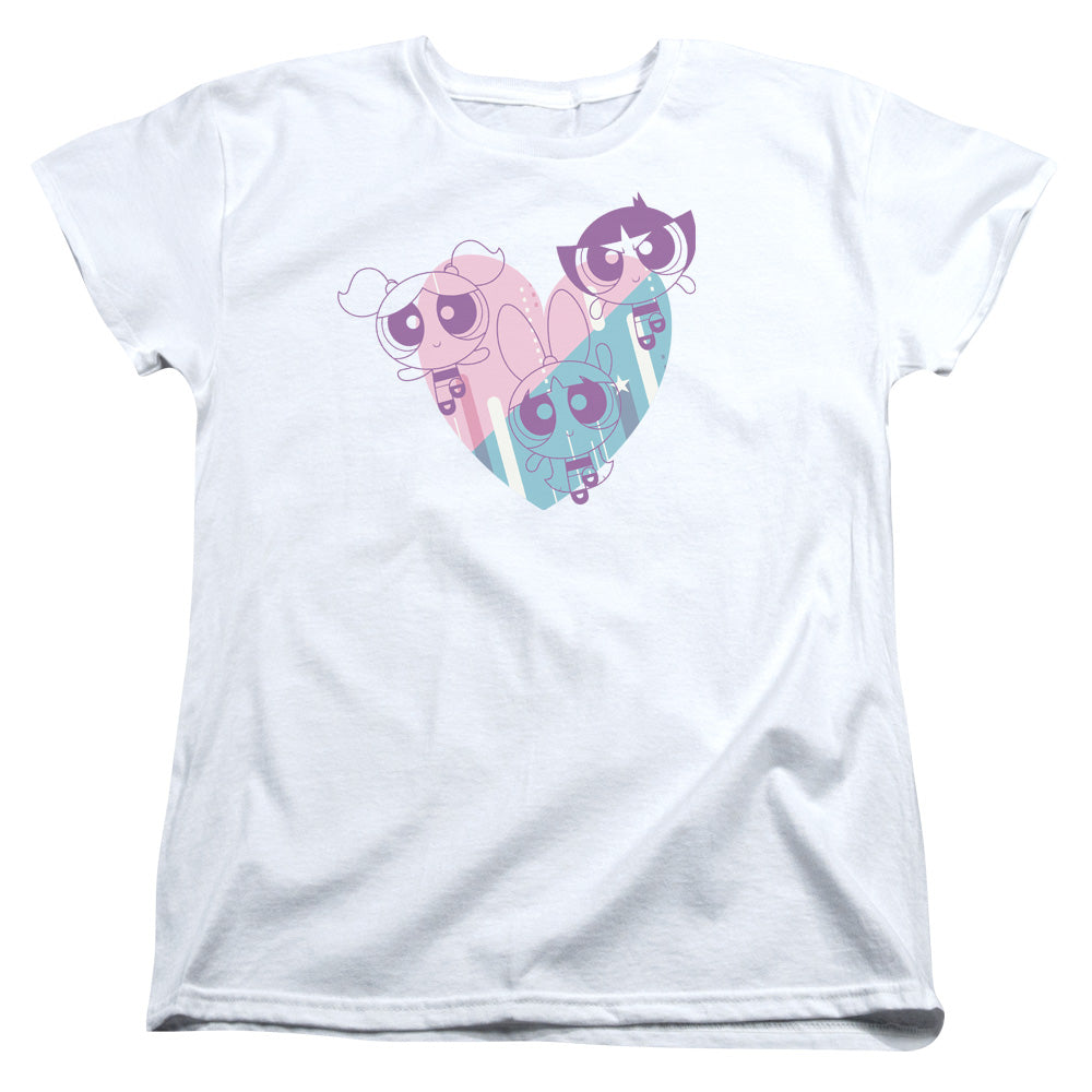Powerpuff Girls Powerpuff Heart Womens T Shirt White