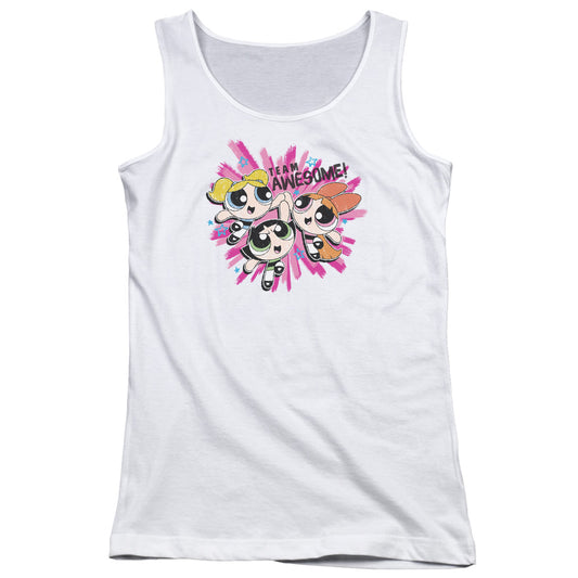 Powerpuff Girls Team Awesome Womens Tank Top Shirt White