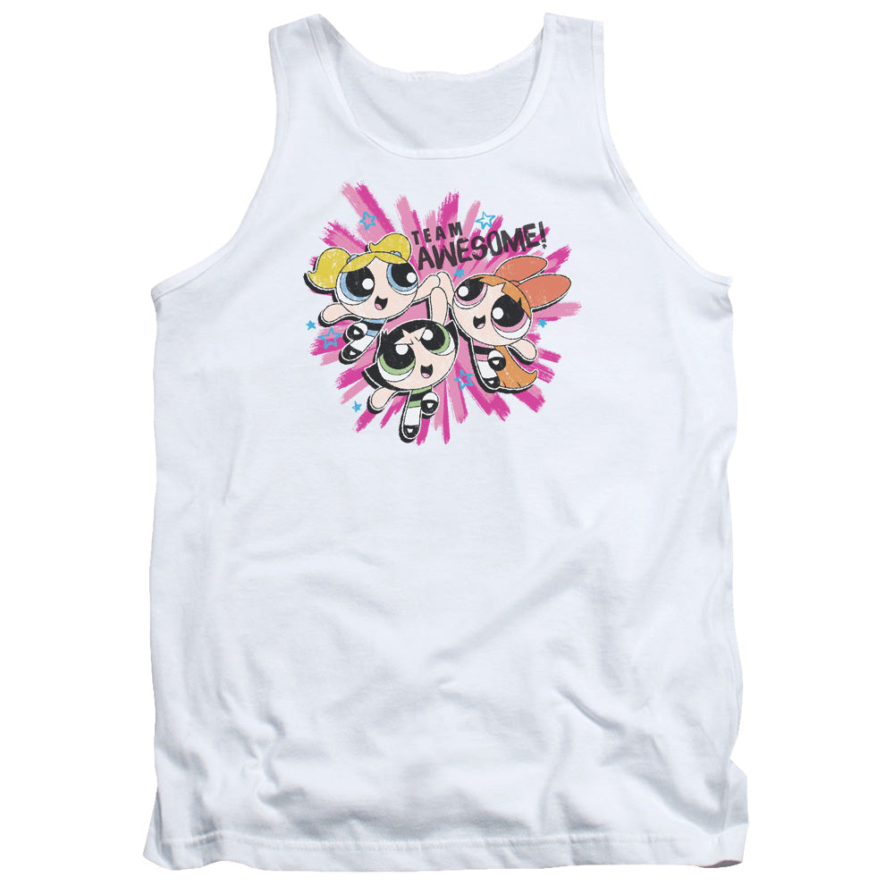 Powerpuff Girls Team Awesome Mens Tank Top Shirt White