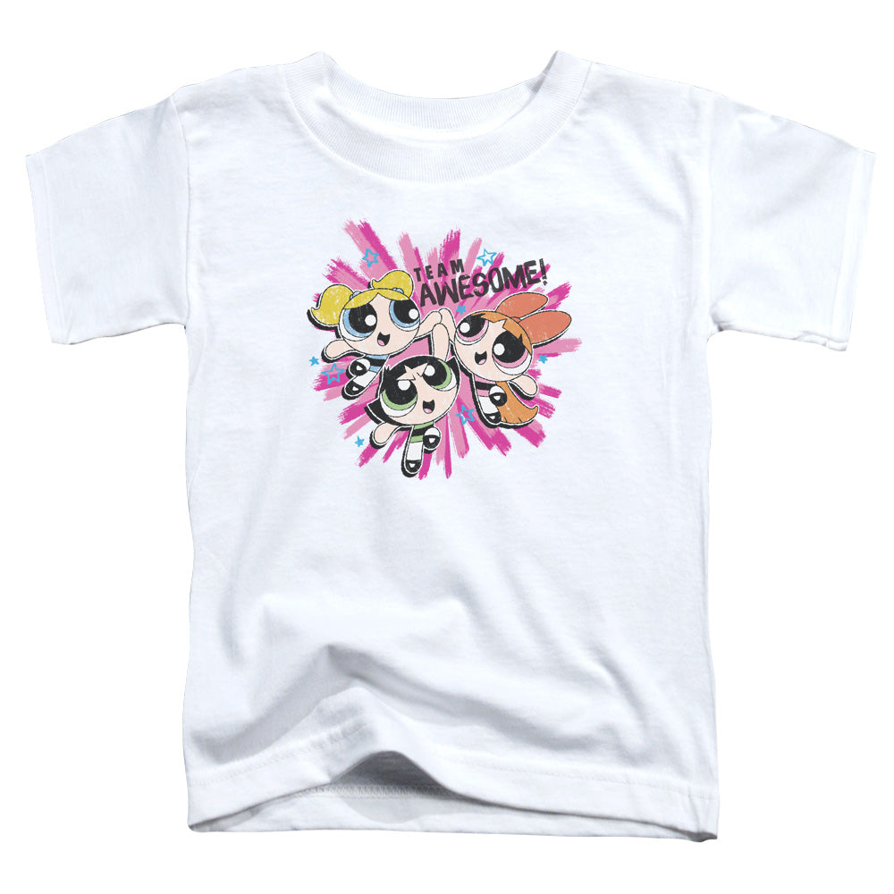 Powerpuff Girls Team Awesome Toddler Kids Youth T Shirt White