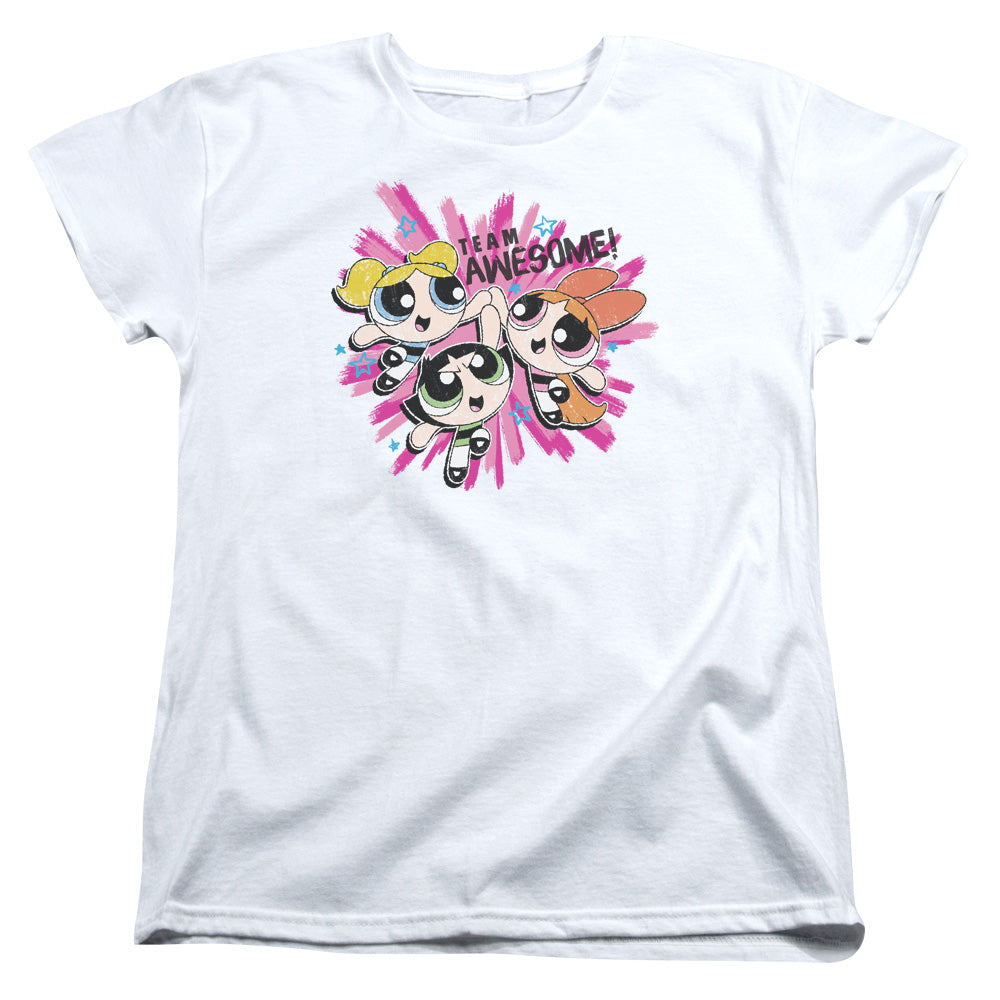 Powerpuff Girls Team Awesome Womens T Shirt White
