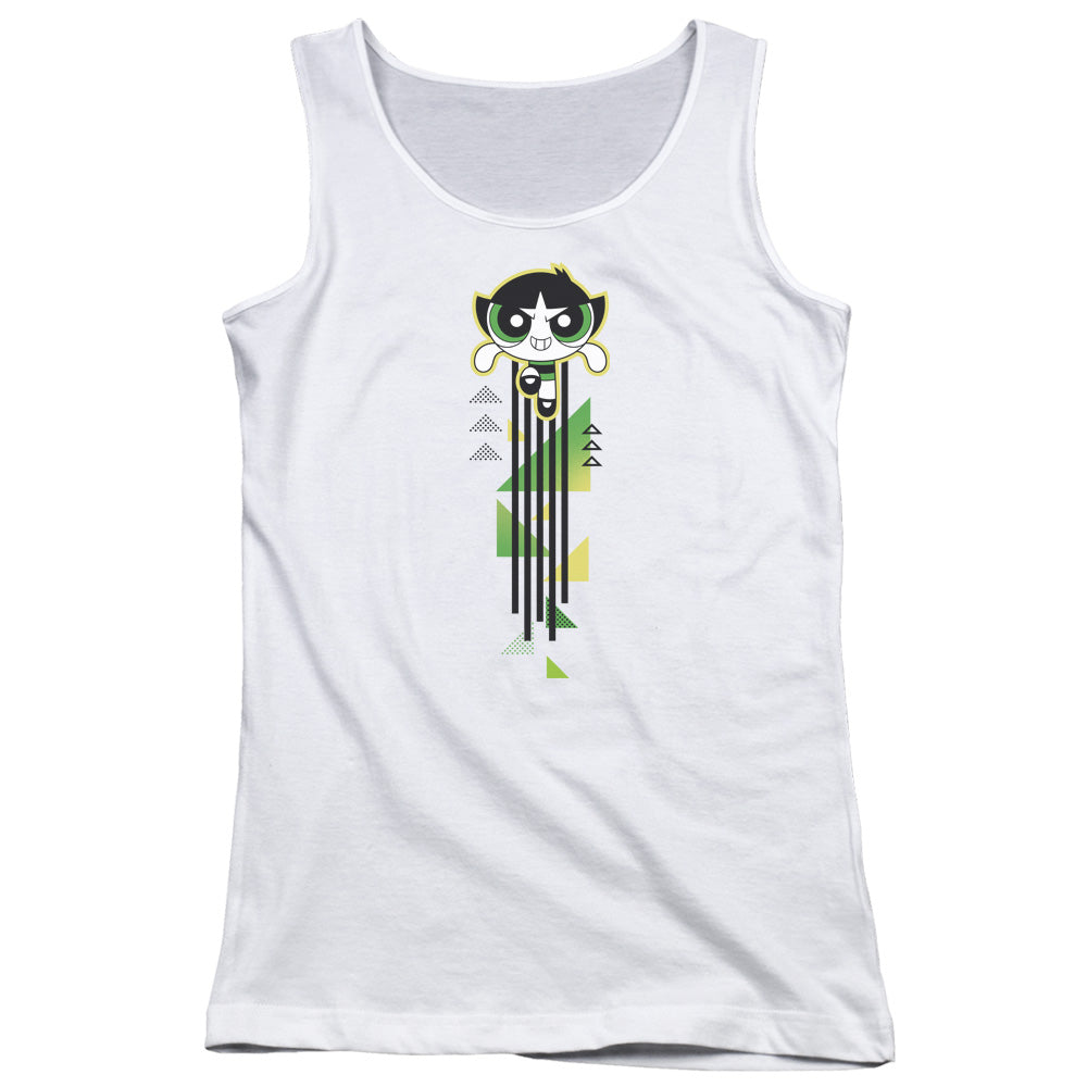 Powerpuff Girls Buttercup Streak Womens Tank Top Shirt White