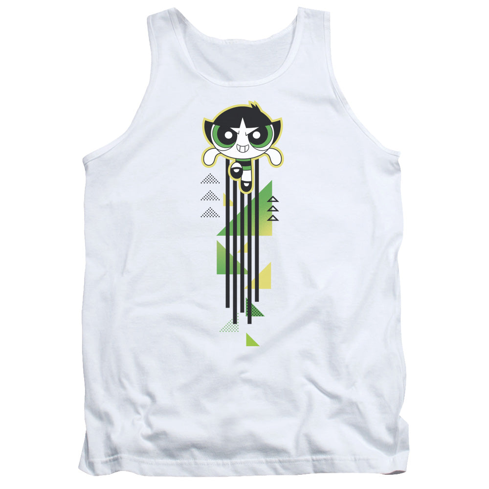 Powerpuff Girls Buttercup Streak Mens Tank Top Shirt White