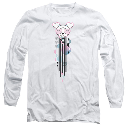 Powerpuff Girls Bubbles Streak Mens Long Sleeve Shirt White