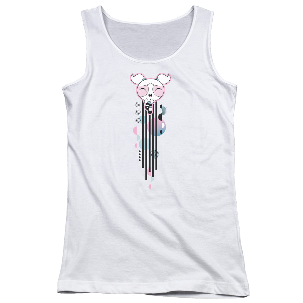 Powerpuff Girls Bubbles Streak Womens Tank Top Shirt White