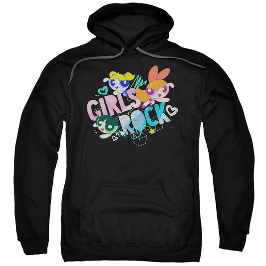 Powerpuff Girls Girls Rock Mens Hoodie Black