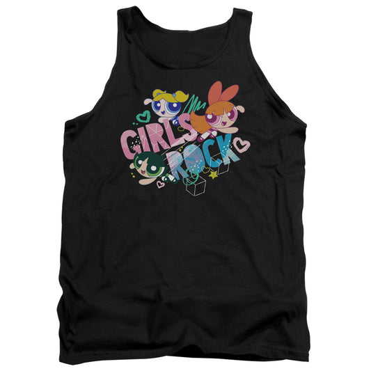 Powerpuff Girls Girls Rock Mens Tank Top Shirt Black