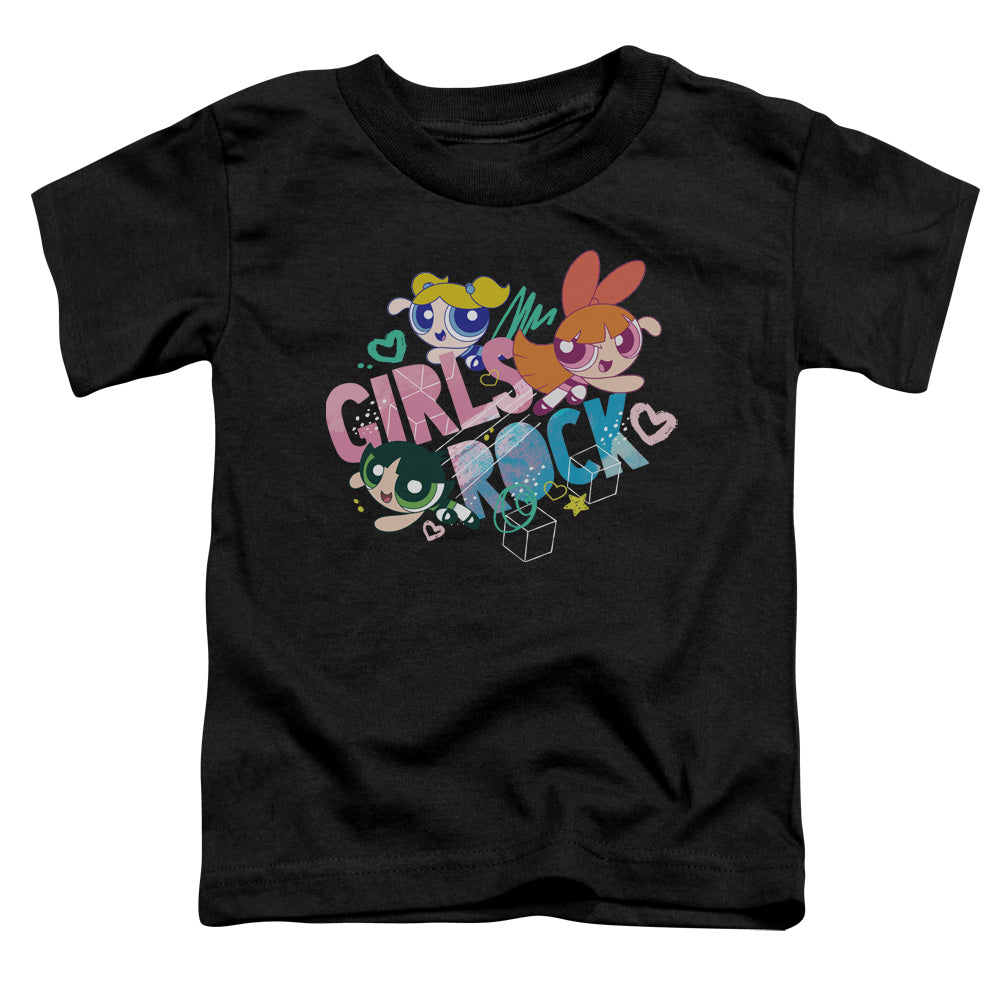 Powerpuff Girls Girls Rock Toddler Kids Youth T Shirt Black