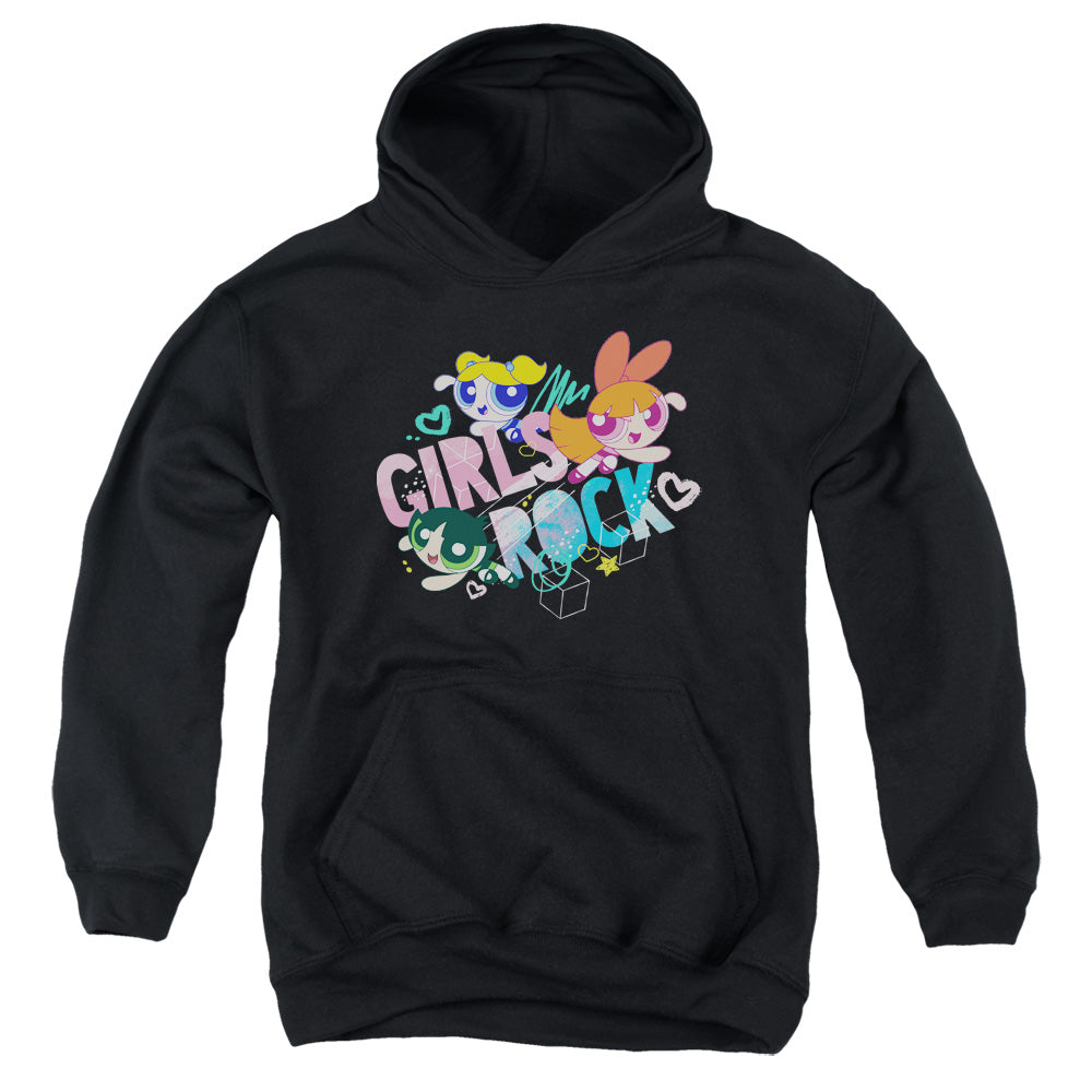 Powerpuff Girls Girls Rock Kids Youth Hoodie Black