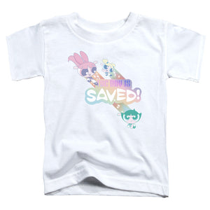 Powerpuff Girls the Day is Saved Toddler Kids Youth T Shirt White