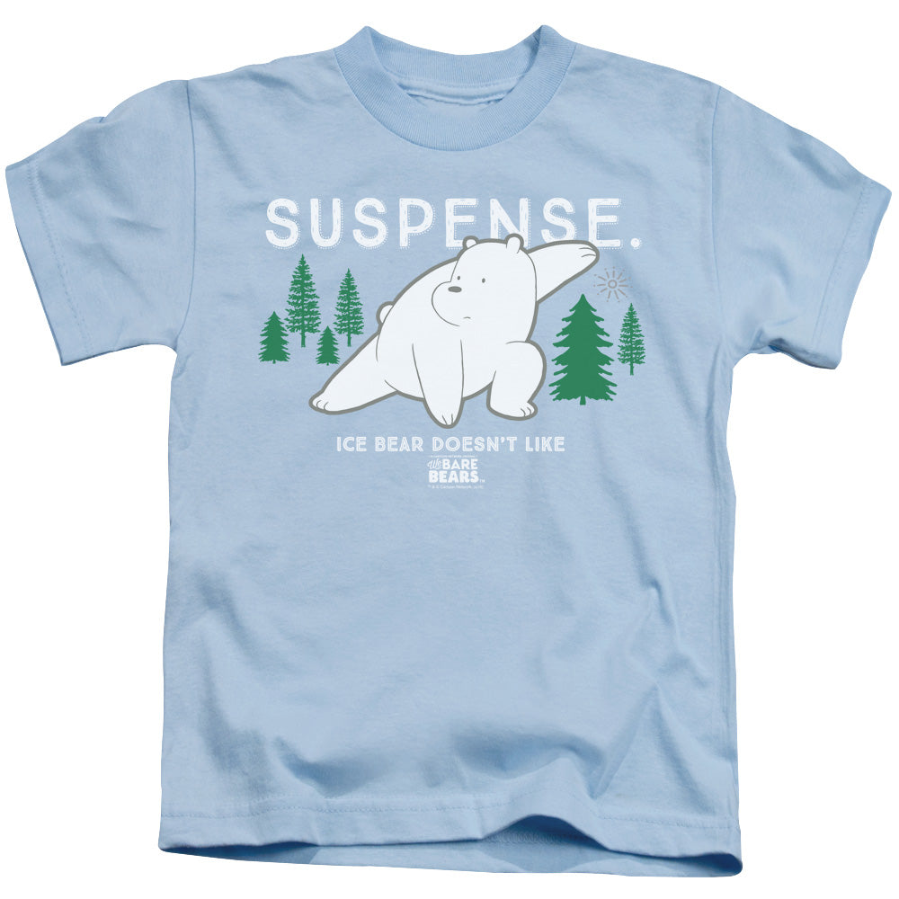 We Bare Bears Suspense Juvenile Kids Youth T Shirt Light Blue 