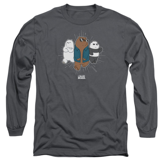 We Bare Bears Jacket Mens Long Sleeve Shirt Charcoal