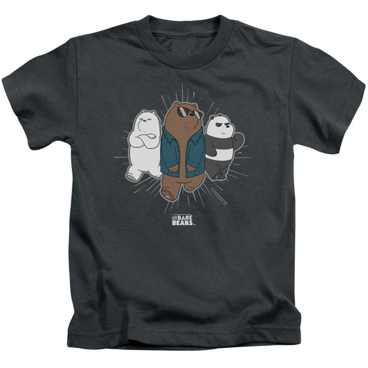 We Bare Bears Jacket Juvenile Kids Youth T Shirt Charcoal 