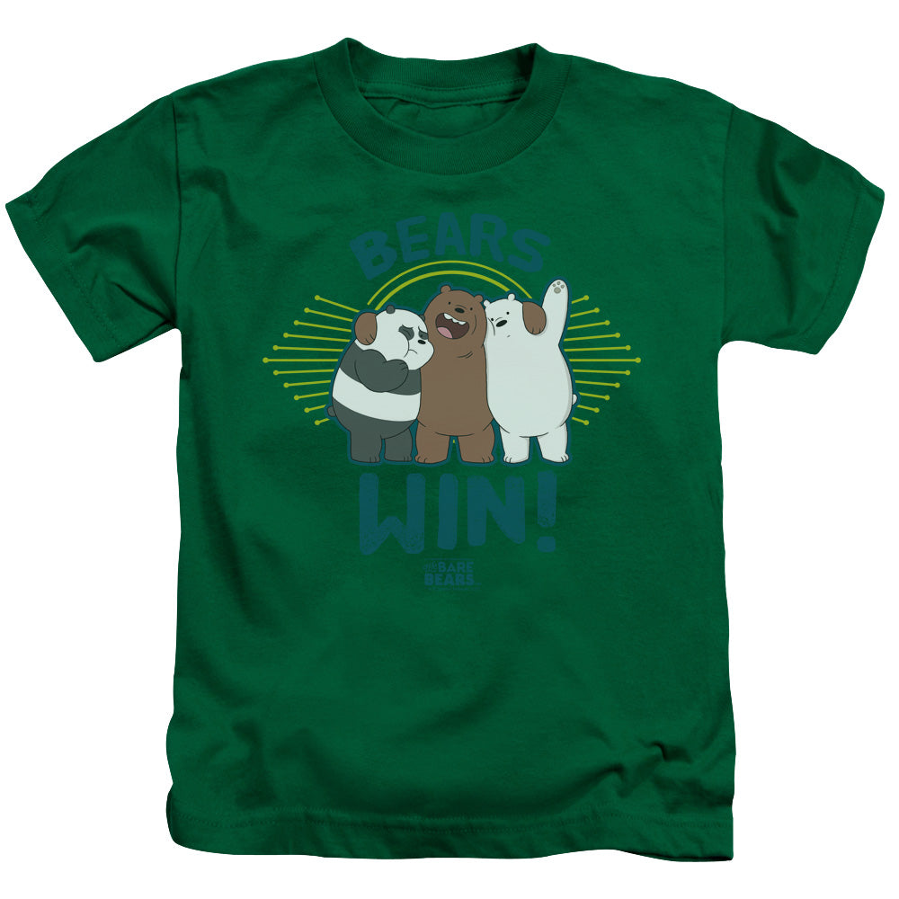 We Bare Bears Bears Win Juvenile Kids Youth T Shirt Kelly Green 