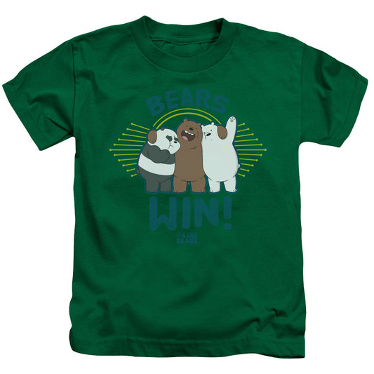 We Bare Bears Bears Win Juvenile Kids Youth T Shirt Kelly Green 