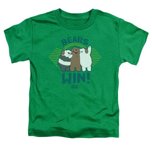 We Bare Bears Bears Win Toddler Kids Youth T Shirt Kelly Green