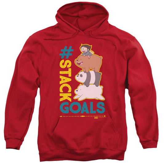 We Bare Bears Stack Goals Mens Hoodie Red