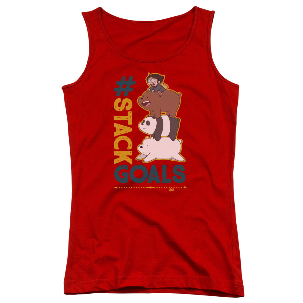 We Bare Bears Stack Goals Womens Tank Top Shirt Red