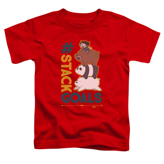 We Bare Bears Stack Goals Toddler Kids Youth T Shirt Red