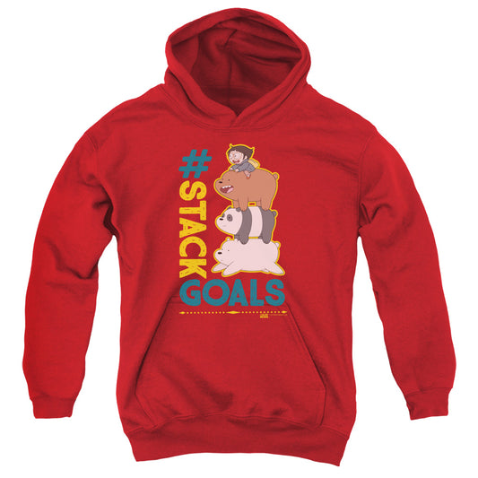 We Bare Bears Stack Goals Kids Youth Hoodie Red