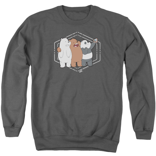 We Bare Bears Selfie Mens Crewneck Sweatshirt Charcoal