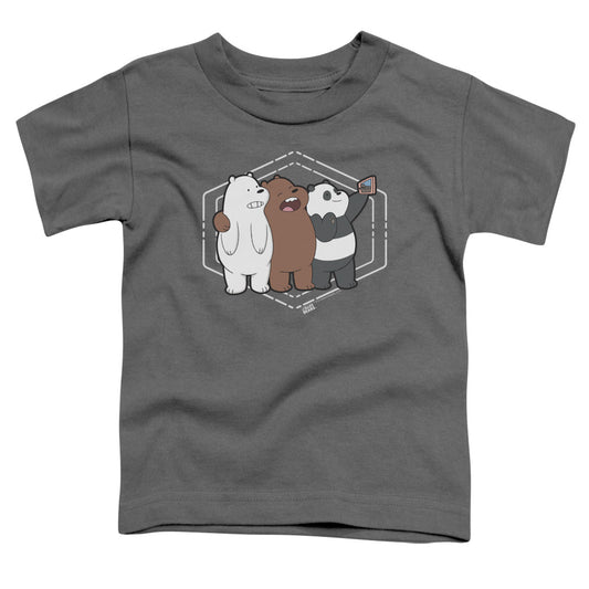 We Bare Bears Selfie Toddler Kids Youth T Shirt Charcoal