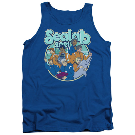 Sealab 2021 Gangs All Here Mens Tank Top Shirt Royal Blue