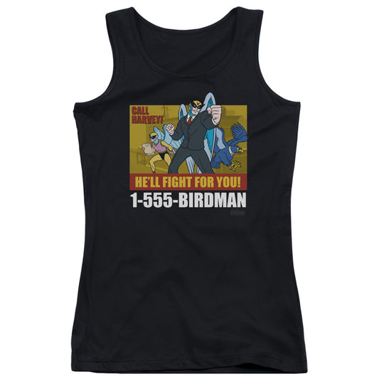 Harvey Birdman Birdman Ad Womens Tank Top Shirt Black