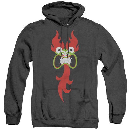 Samurai Jack Aku Face Mens Heather Hoodie Black Officially Licensed