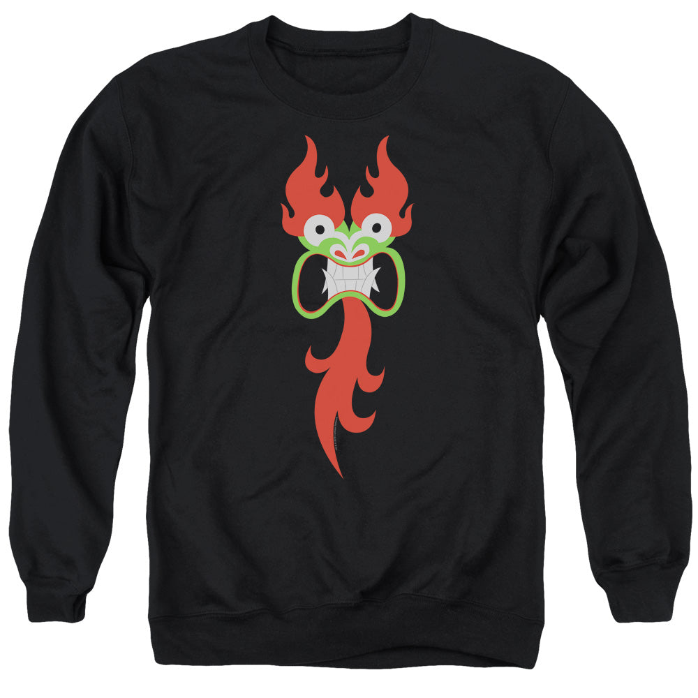 Samurai Jack Aku Face Mens Crewneck Sweatshirt Black