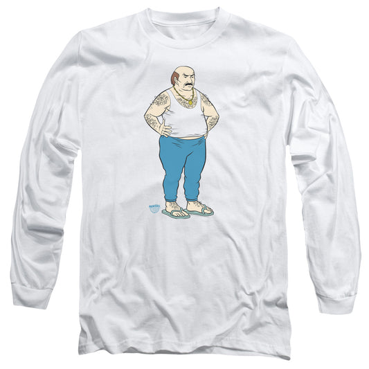 Aqua Teen Hunger Force Carl Mens Long Sleeve Shirt White