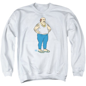 Aqua Teen Hunger Force Carl Mens Crewneck Sweatshirt White