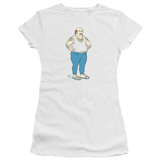 Aqua Teen Hunger Force Carl Junior Sheer Cap Sleeve Womens T Shirt White