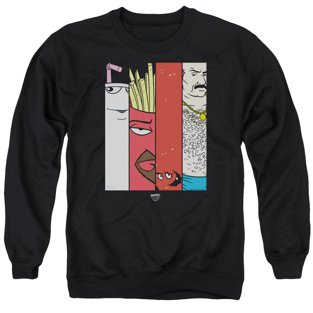 Aqua Teen Hunger Force Group 2 Tiles Mens Crewneck Sweatshirt Black