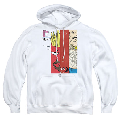 Aqua Teen Hunger Force Group Tiles Mens Hoodie White Officially Licensed