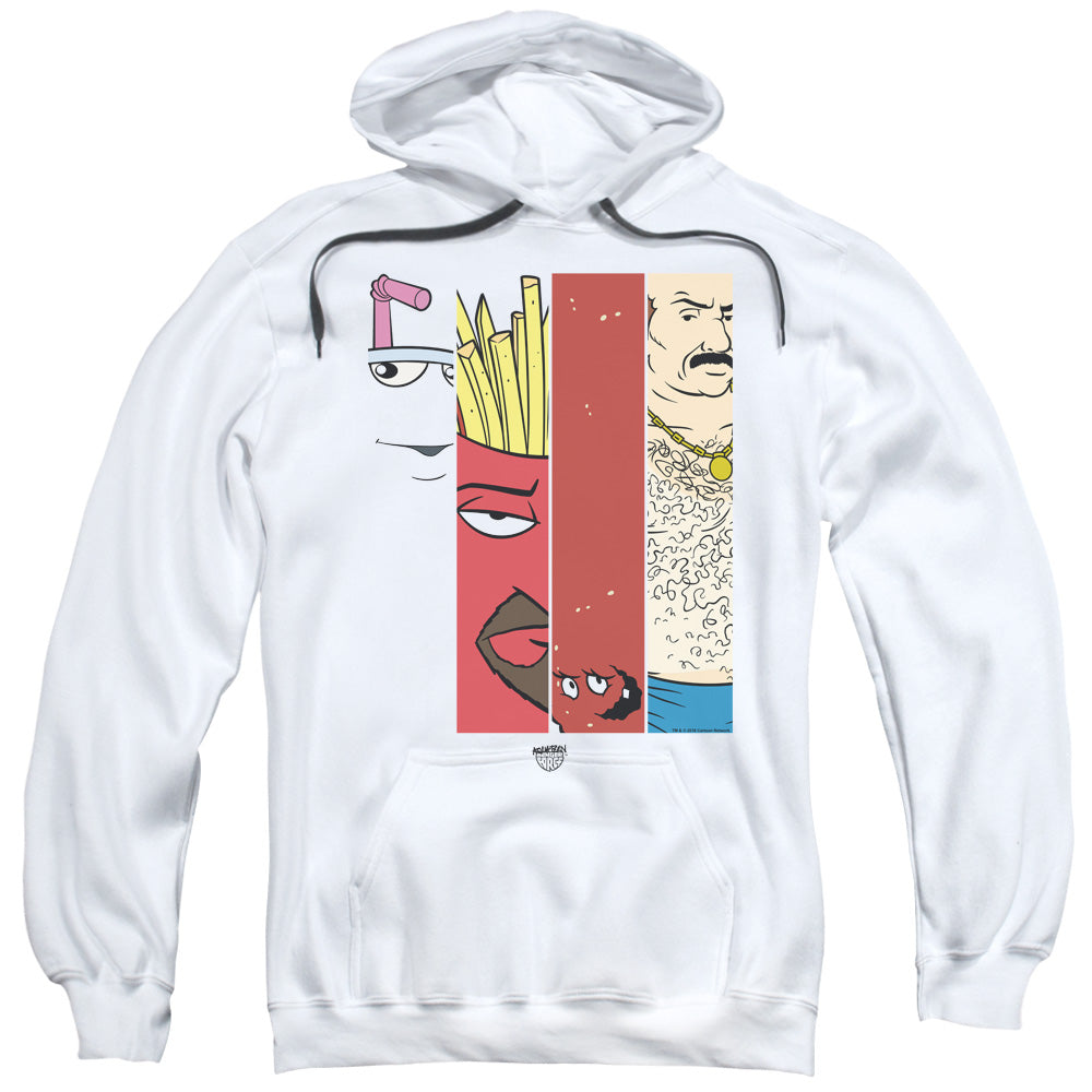 Aqua Teen Hunger Force Group 3 Tiles Mens Hoodie White