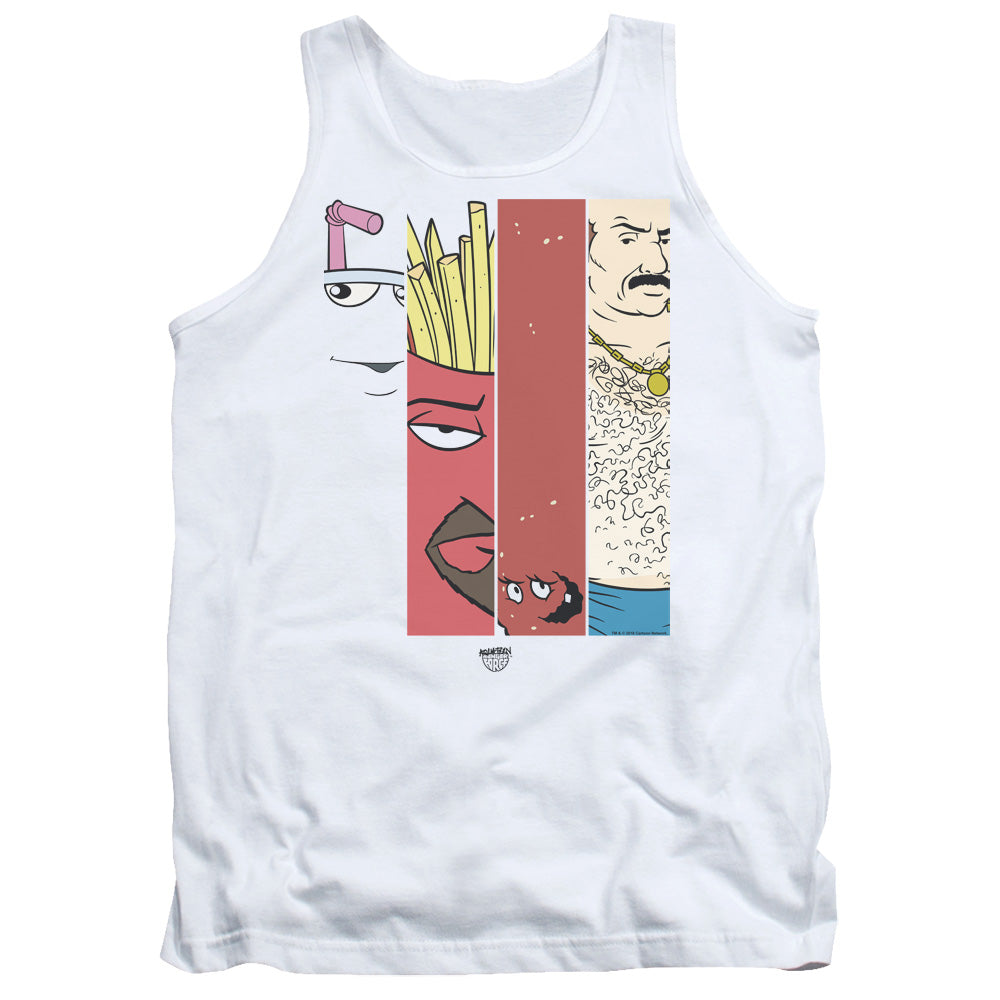 Aqua Teen Hunger Force Group Tiles Mens Tank Top Shirt White