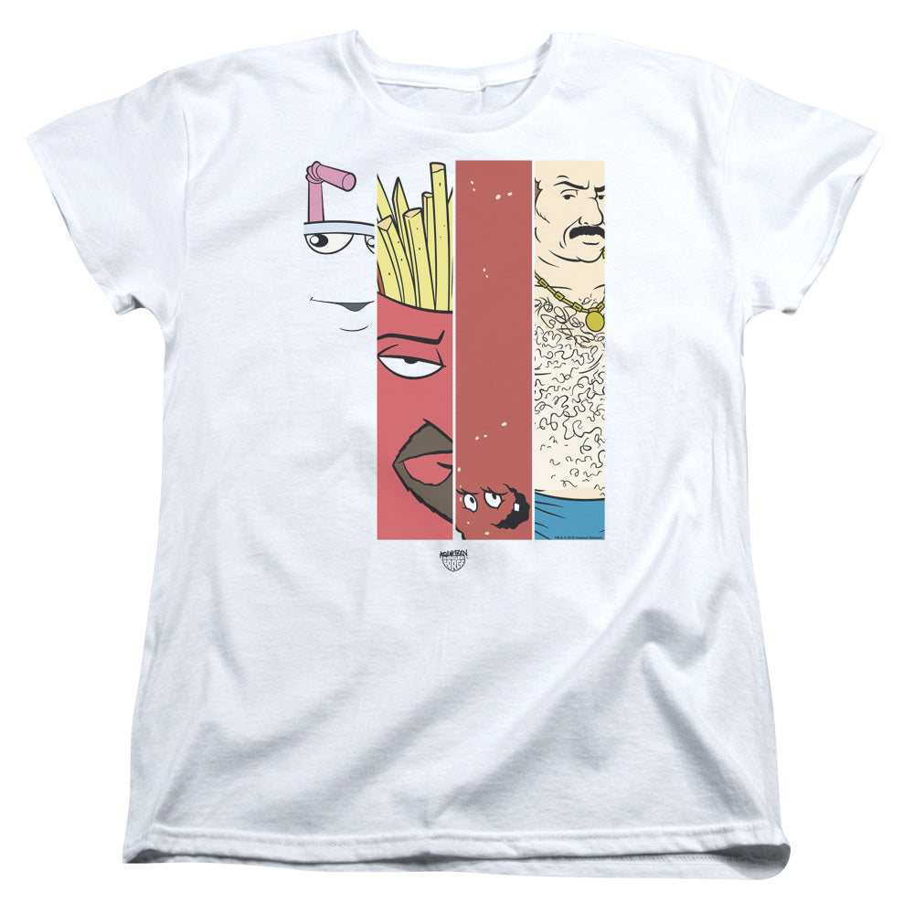 Aqua Teen Hunger Force Group Tiles S S Women's Tee White