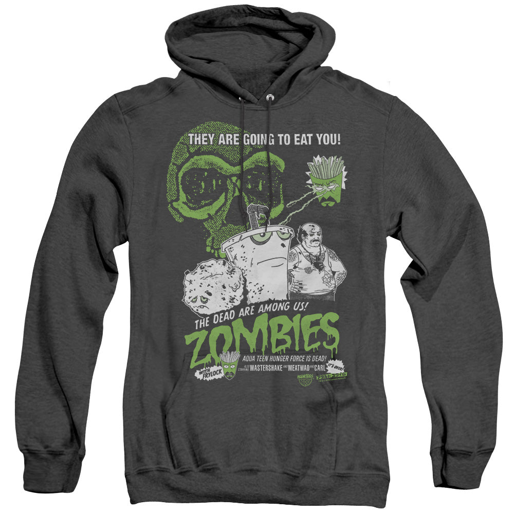 Aqua Teen Hunger Force Zombies Mens Heather Hoodie Black Officially Licensed