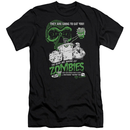 Aqua Teen Hunger Force Zombies Premium Bella Canvas Slim Fit Mens T Shirt Black